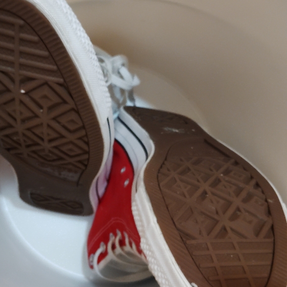 Converse Kids' Classic High-Top Sneakers - Red and White - Picture 7 of 8